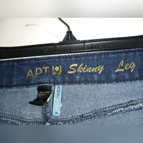 APT 9 SKINNY LEG BLUE BOYFRIEND JEANS SIZE 10 - Picture 7 of 7